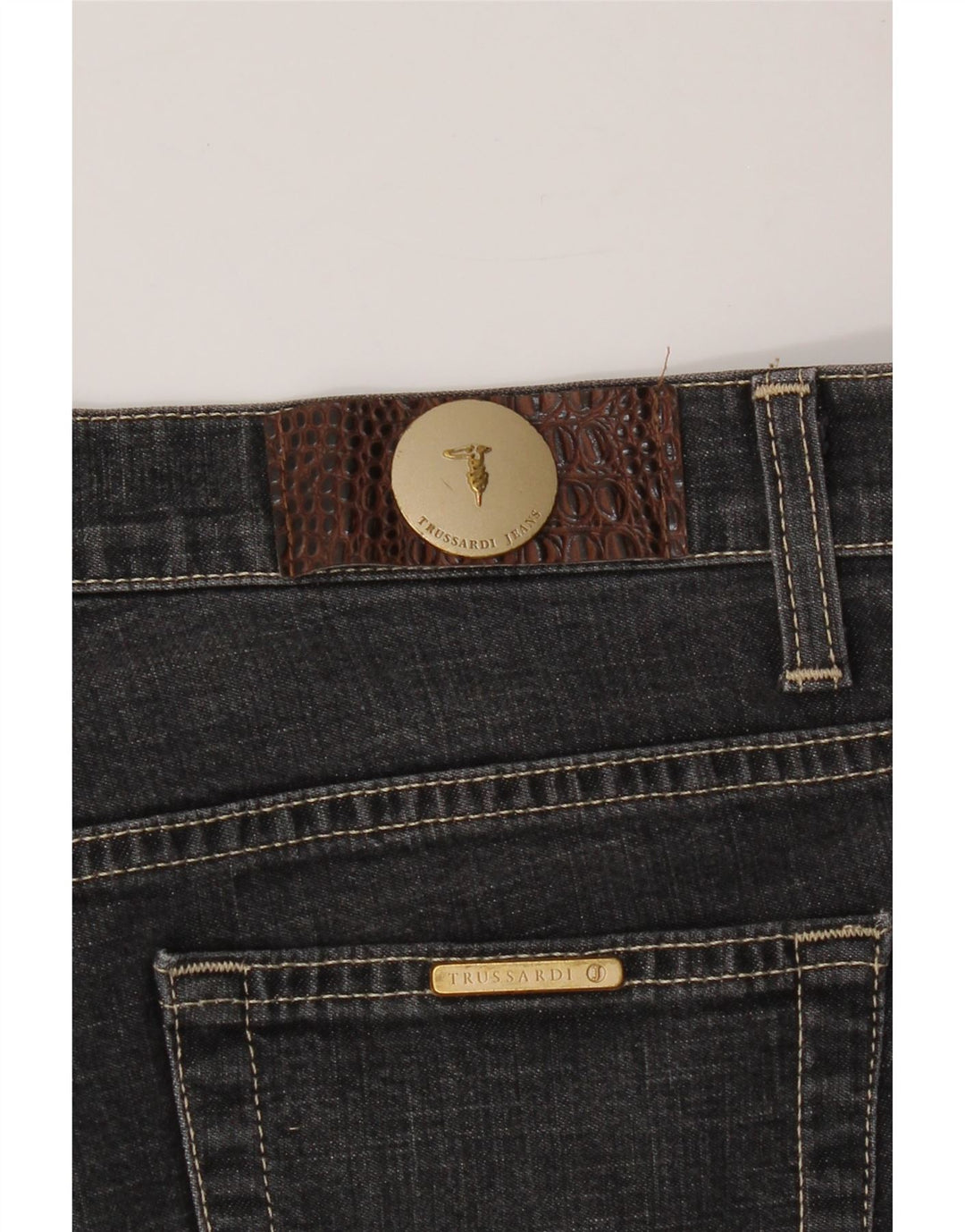 TRUSSARDI Womens Straight Jeans W28 L32 Black Vintage Trussardi and Second-Hand Trussardi from Messina Hembry 