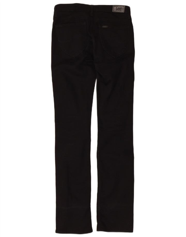 Lee Womens Marlin Slim Straight Jeans W30 L35 Algodão Preto