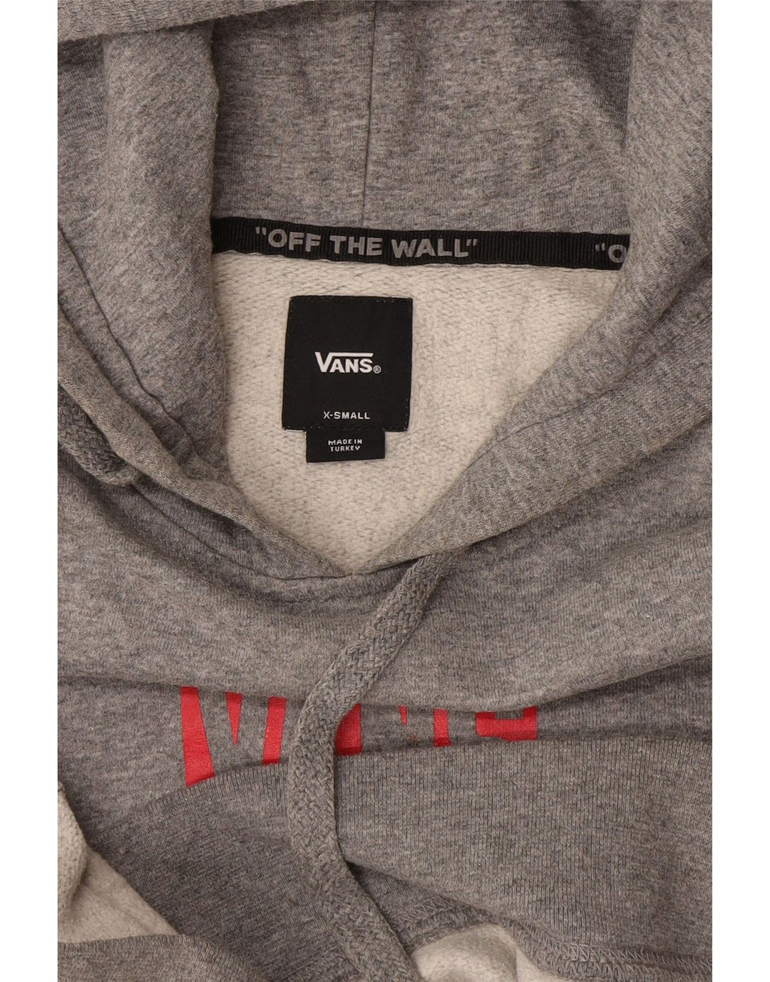 Vans Mens Graphic Hoodie Jumper XS Cinza