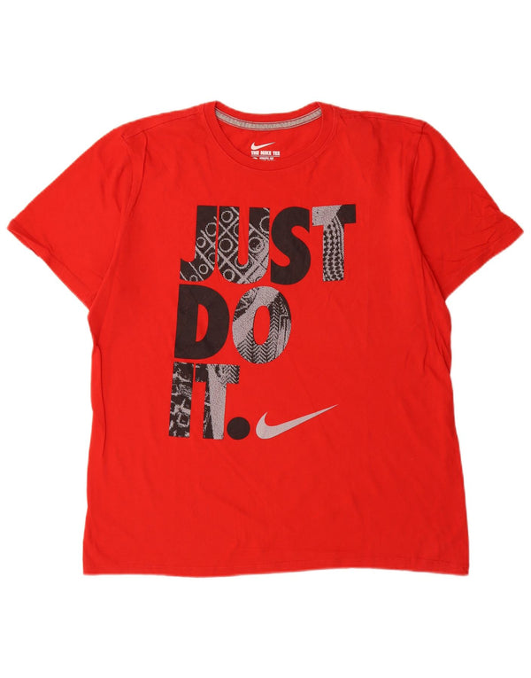 Camiseta Nike Masculina Athletic Cut Graphic Top Grande Algodão Vermelho