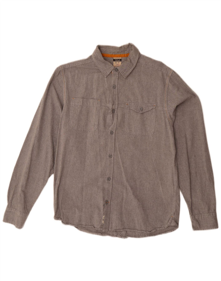 Camisa masculina RAB algodão cinza médio