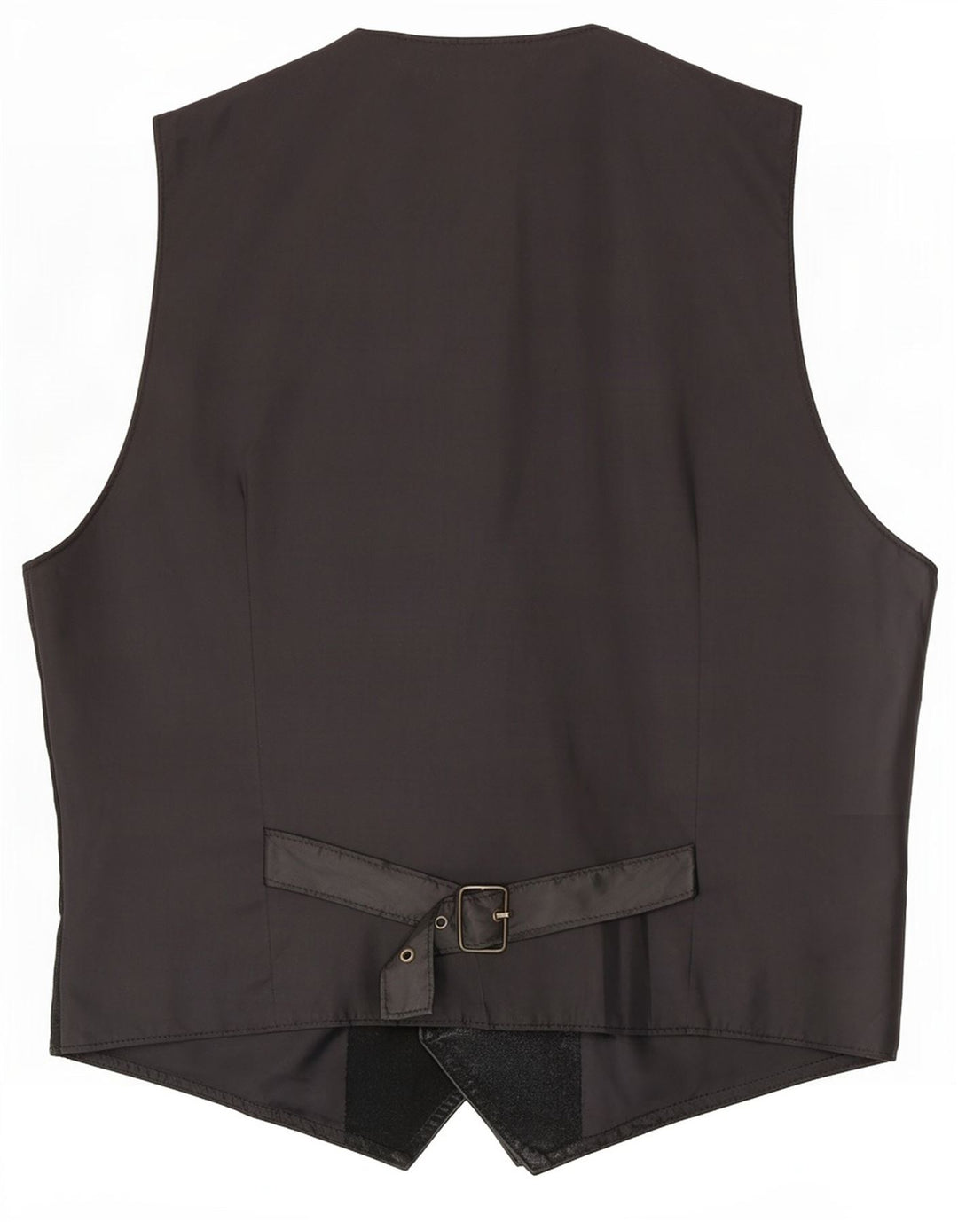 Colete masculino vintage de camurça de couro preto médio
