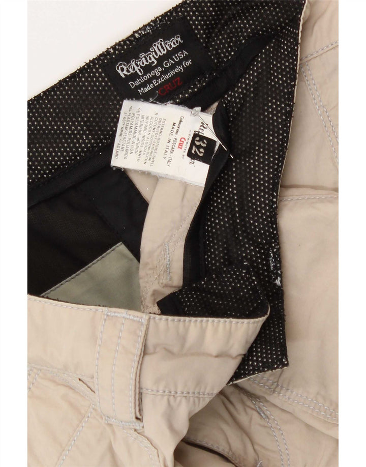 Refrigiwear Mens Chino Shorts W32 Algodão Bege Médio