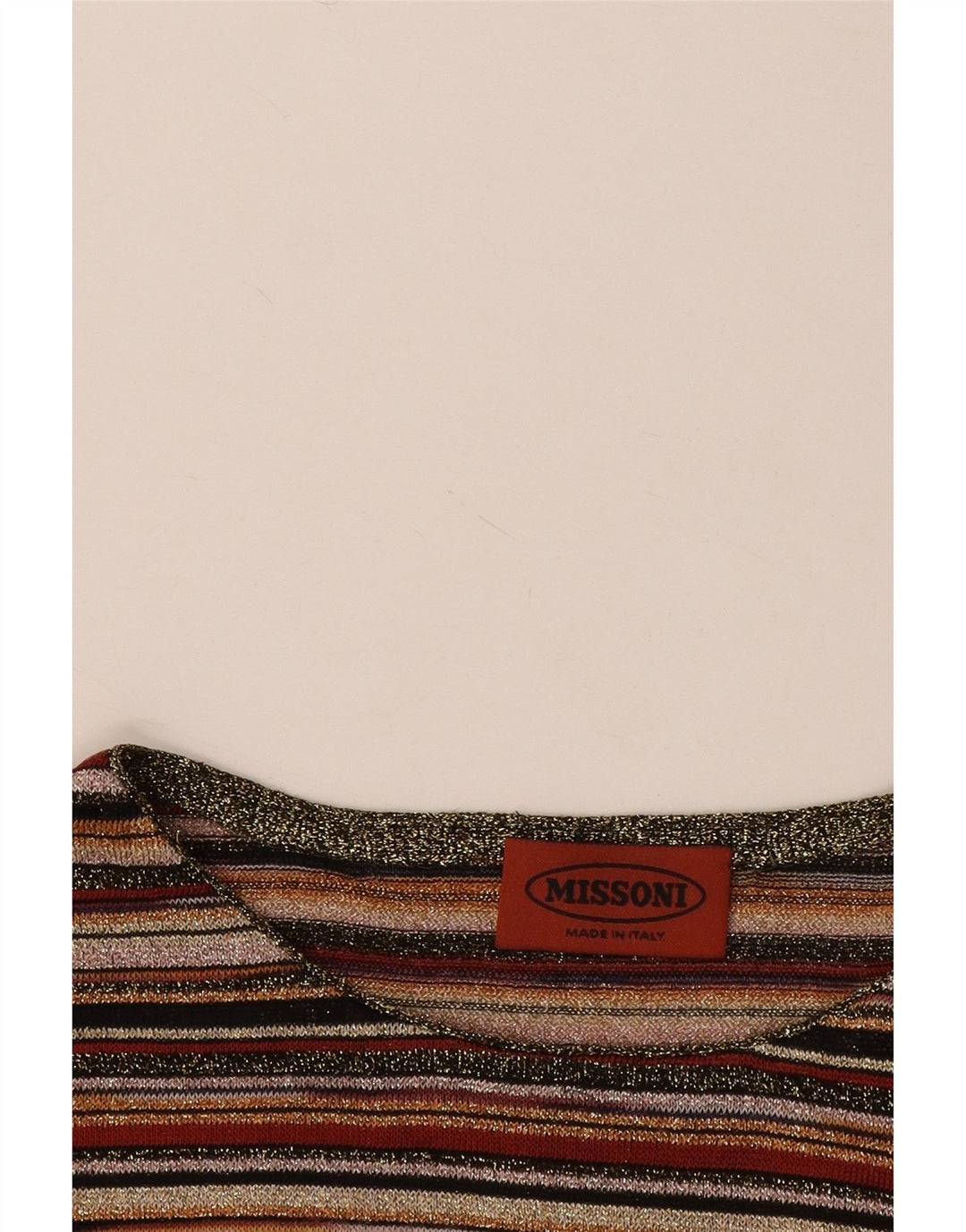 Blusa feminina Missoni UK 12 listrada média multicolorida