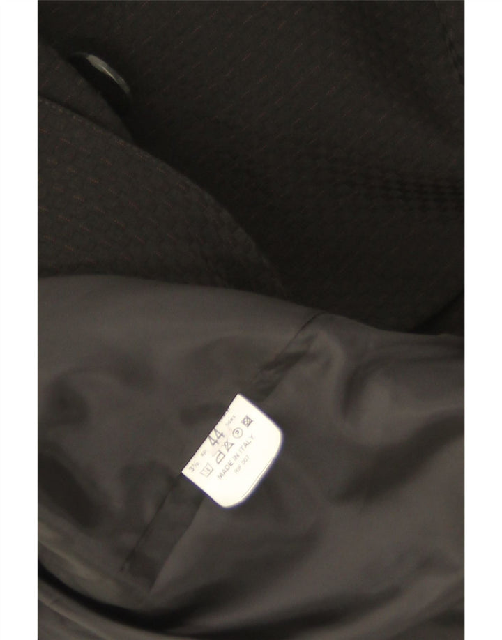 Casaco feminino vintage IT 44 poliéster listrado preto médio