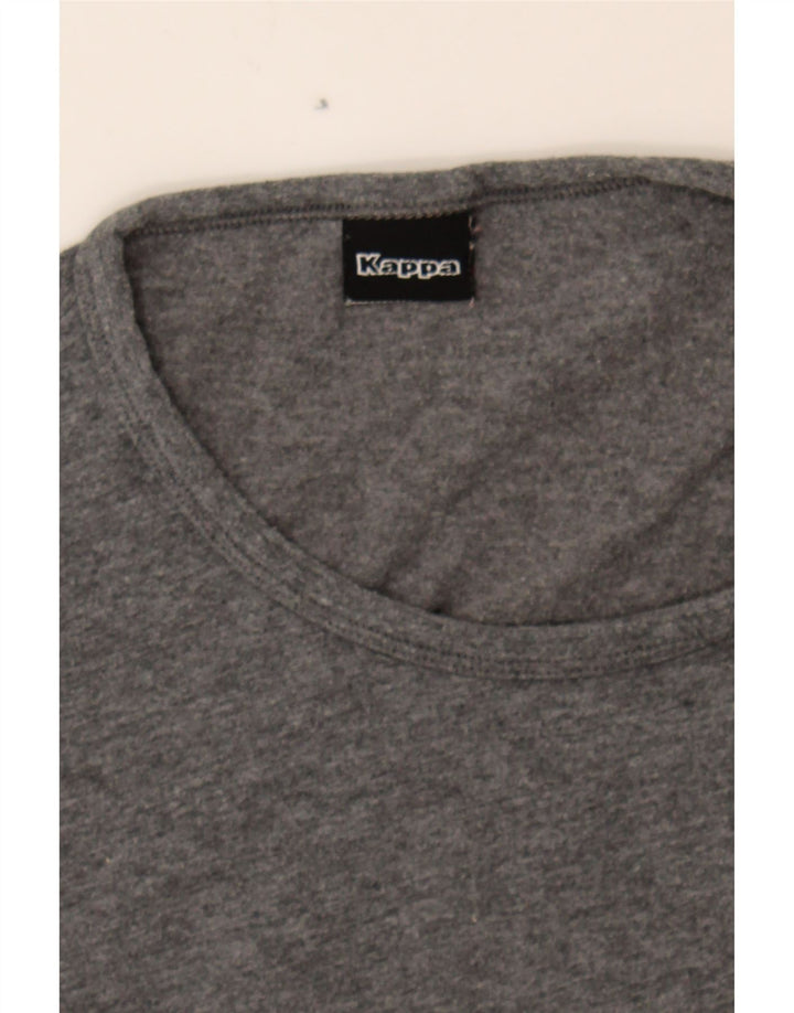 KAPPA Boys T-Shirt Top 15-16 Years XL Grey Cotton Vintage Kappa and Second-Hand Kappa from Messina Hembry 