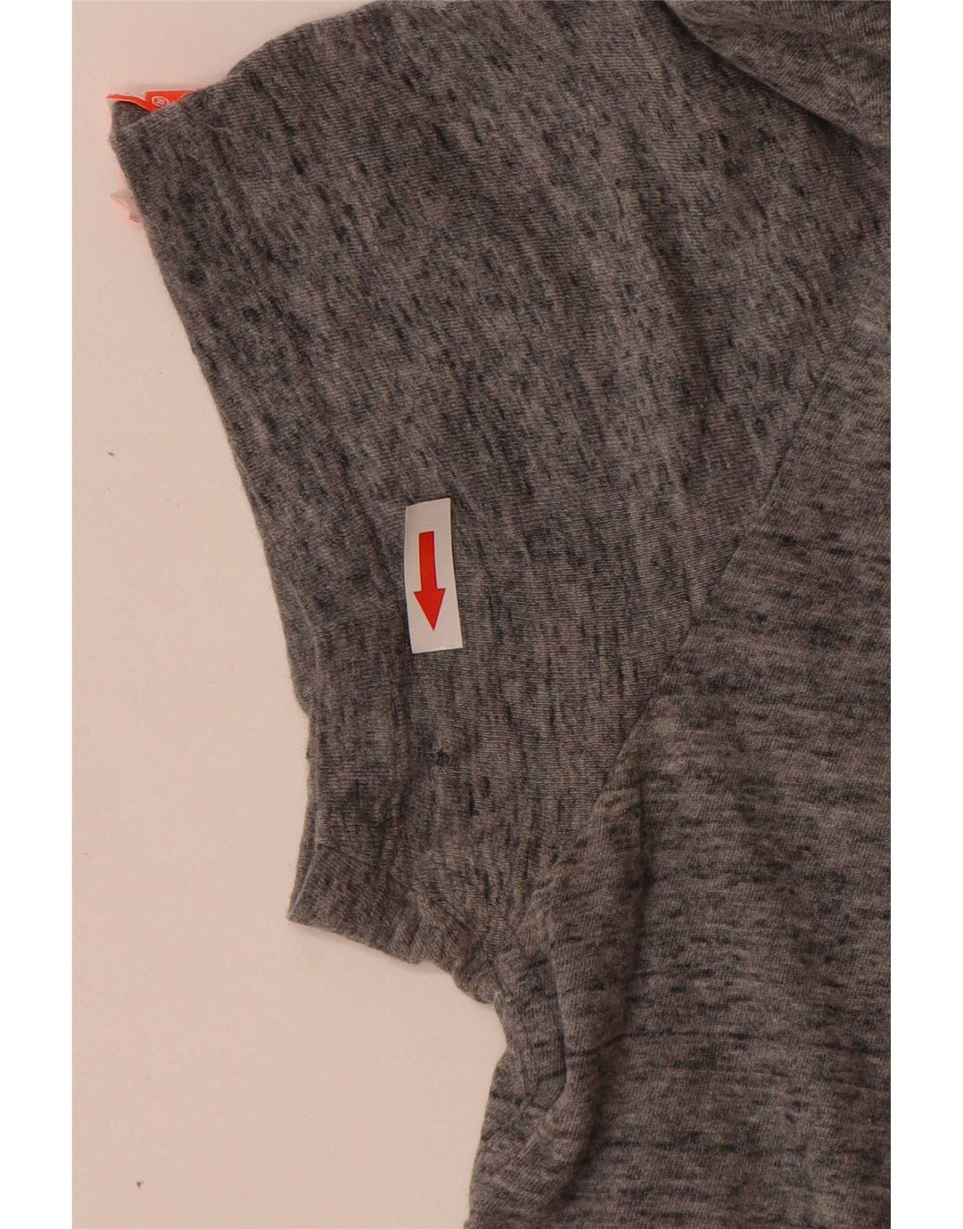 Camiseta masculina Superdry Top cinza médio algodão manchado