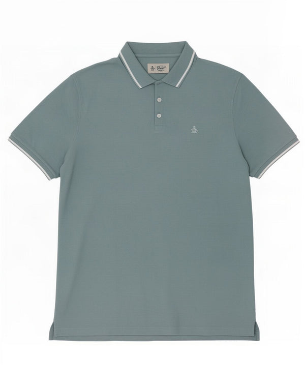 Camisa polo masculina Penguin 2XL algodão azul