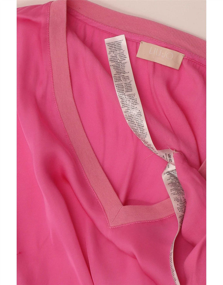 Blusa feminina Liu Jo UK 10 algodão rosa pequeno