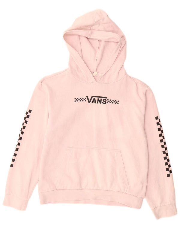 VANS Girls Graphic Hoodie Jumper 14-15 Anos XL Rosa Algodão