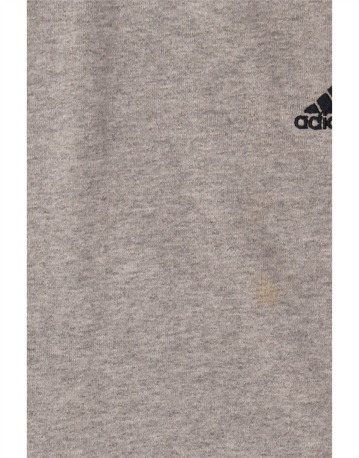 ADIDAS Mens Moletom Jumper 2XL Cinza Colourblock Algodão