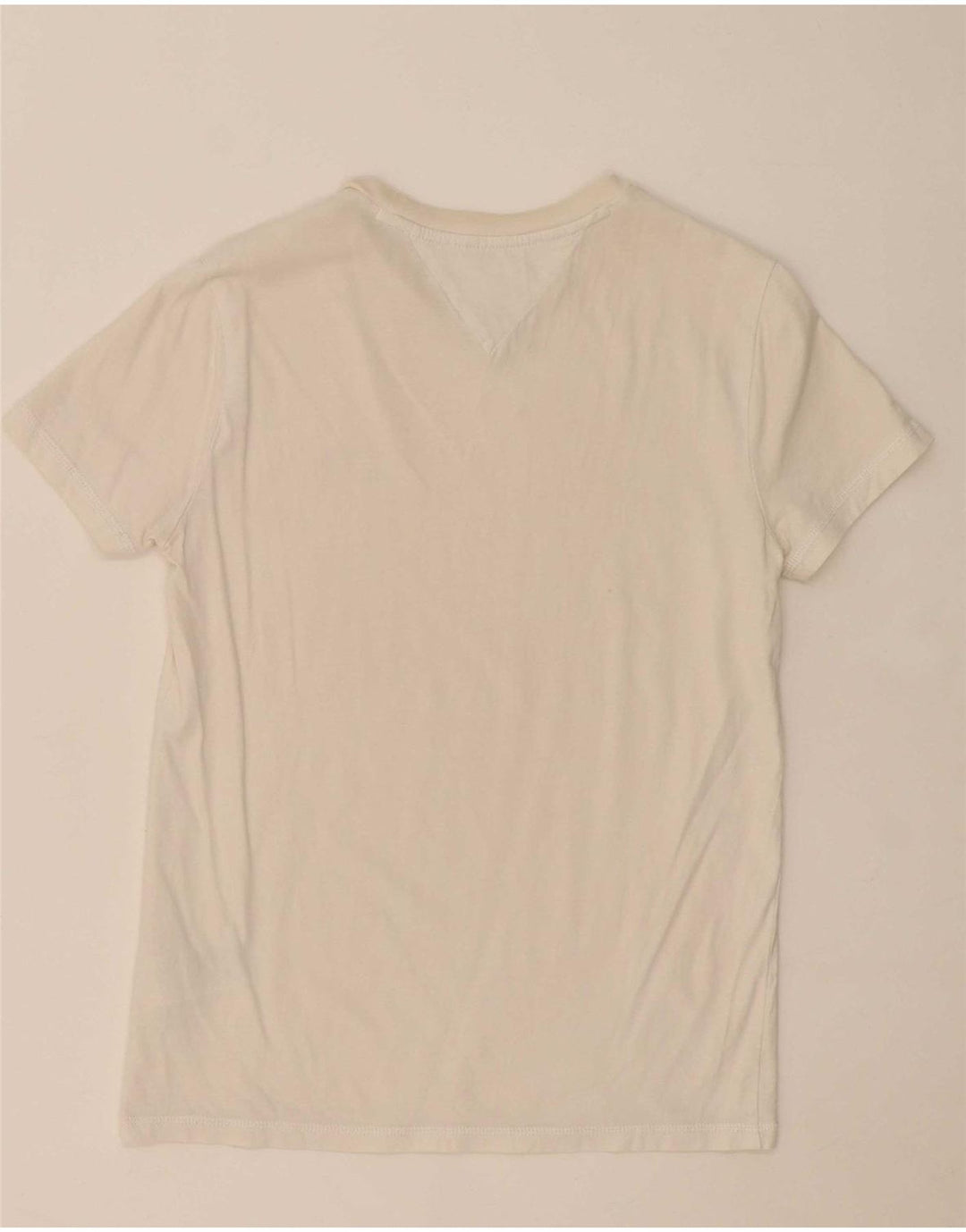 Camiseta masculina TOMMY HILFIGER XS de algodão branco