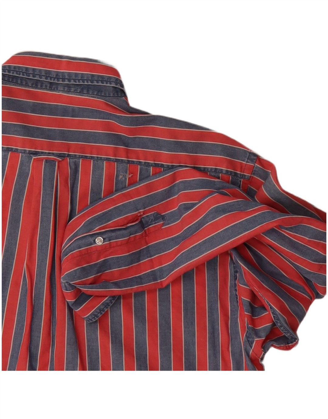 Camisa masculina GANT grande listrada vermelha de algodão