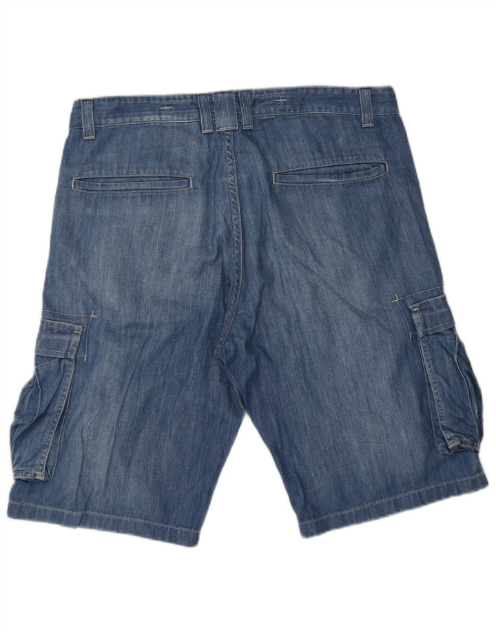 Lee Mens Bermuda Cargo Shorts W34 Grande Algodão Azul