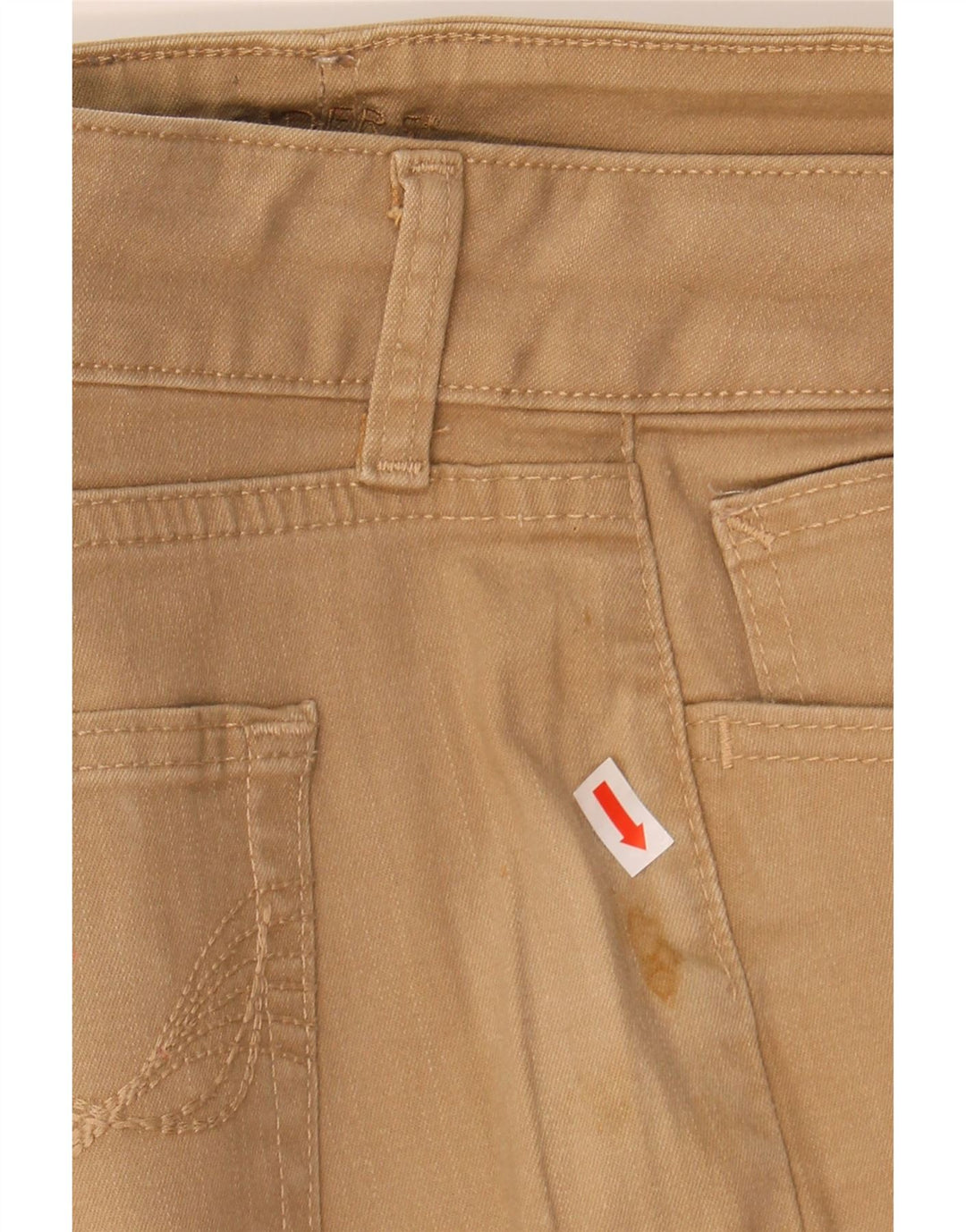 LEE Calça feminina casual bootcut US 10 grande W32 L31 algodão bege
