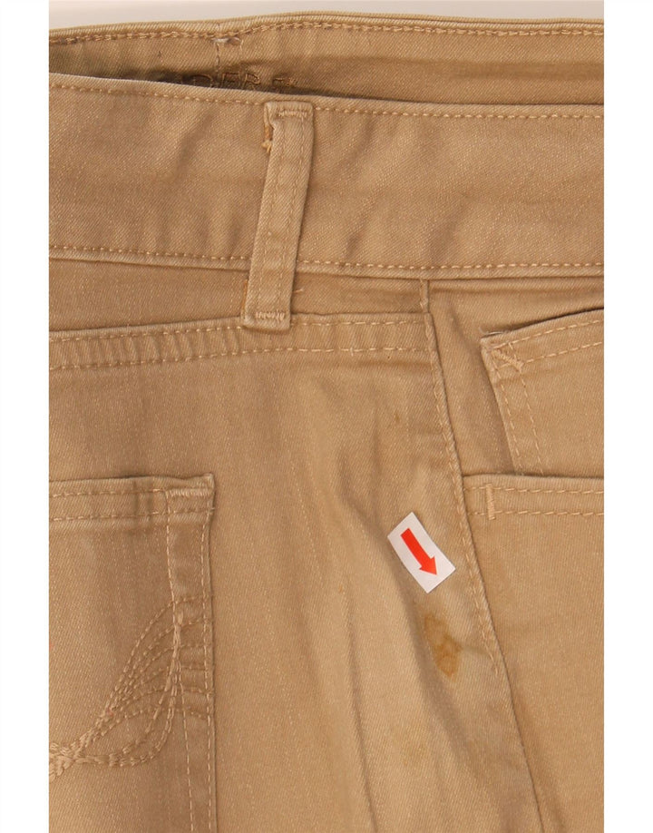 LEE Calça feminina casual bootcut US 10 grande W32 L31 algodão bege