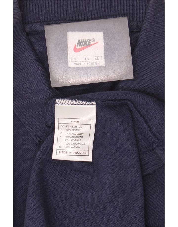 Camisa polo masculina Nike XL azul marinho algodão