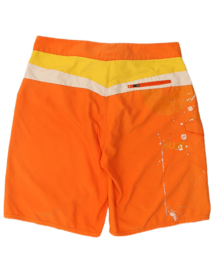 Shorts de natação masculinos Nike Graphic grande laranja colorblock poliéster