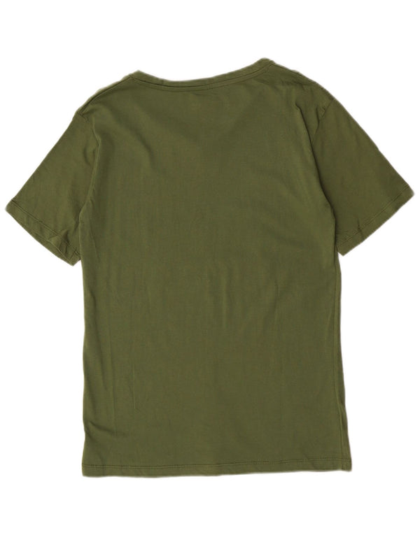Camiseta masculina gráfica Avirex Top médio de algodão cáqui