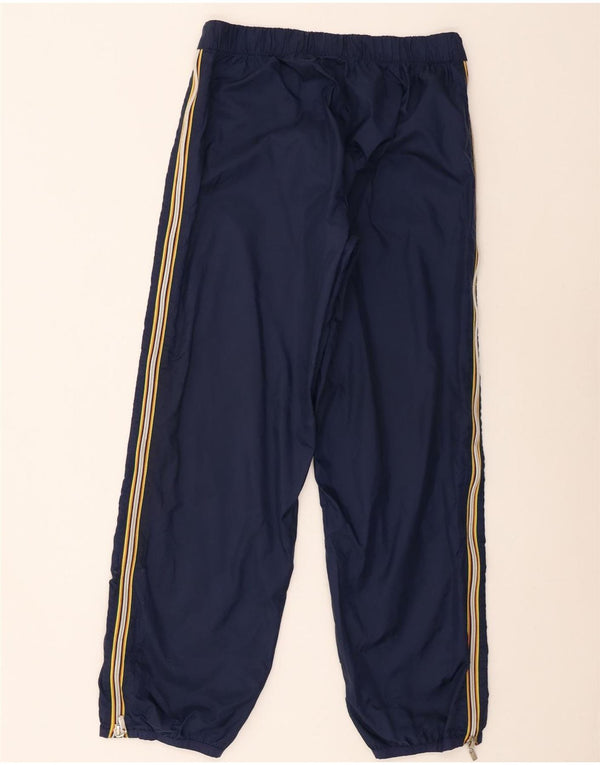 Calça jogger feminina K-Way à prova d'água UK 14 listrada azul marinho médio