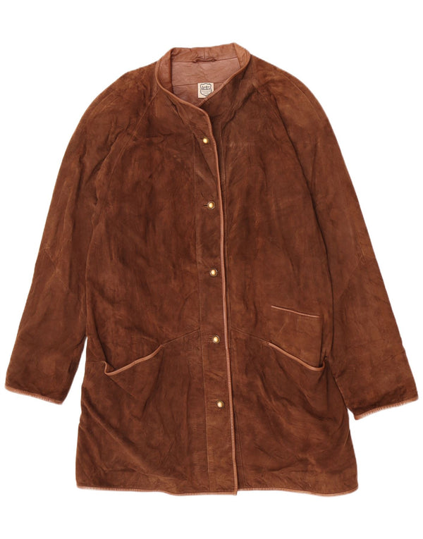 Leder Herbst Womens Leather Jacket UK 18 XL Brown Classic