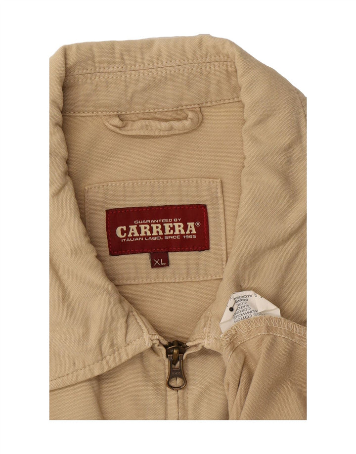 CARRERA Mens Bomber Jacket UK 42 XL Beige Cotton Vintage Carrera and Second-Hand Carrera from Messina Hembry 