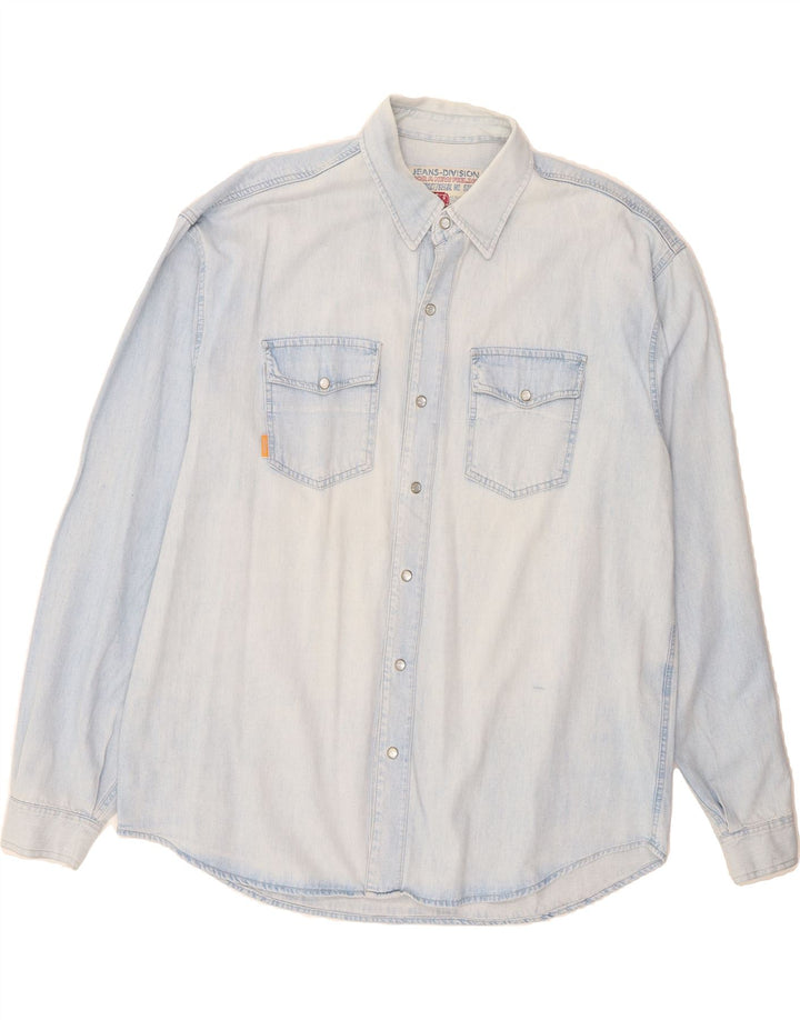 S.OLIVER Mens Denim Shirt XL Blue Cotton Vintage S.Oliver and Second-Hand S.Oliver from Messina Hembry 