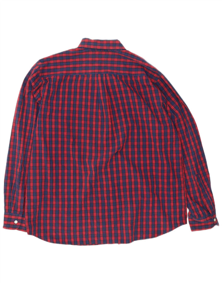 Camisa masculina Dockers Standard Fit XL algodão xadrez vermelho