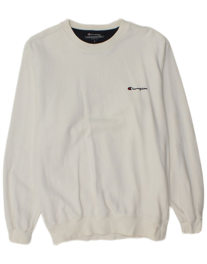 Champion moletom masculino jumper pequeno algodão branco