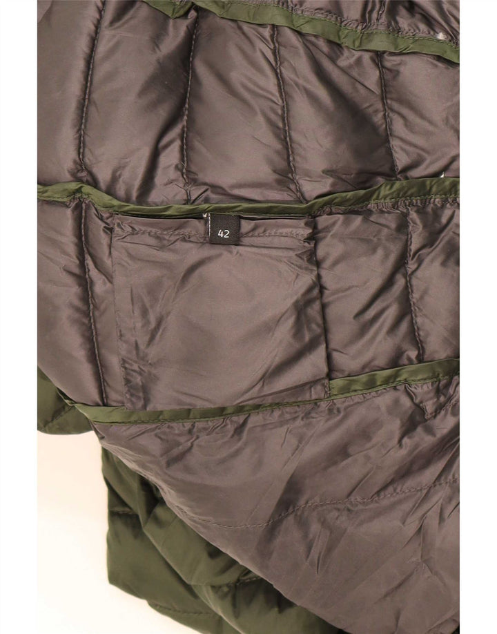 Jaqueta acolchoada com capuz feminino Colmar IT 42 verde médio