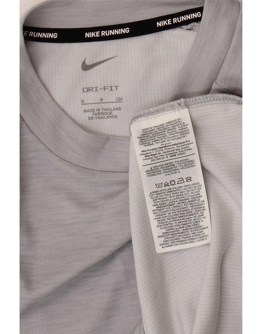 Moletom feminino Nike Jumper UK 10 pequeno poliéster manchado cinza