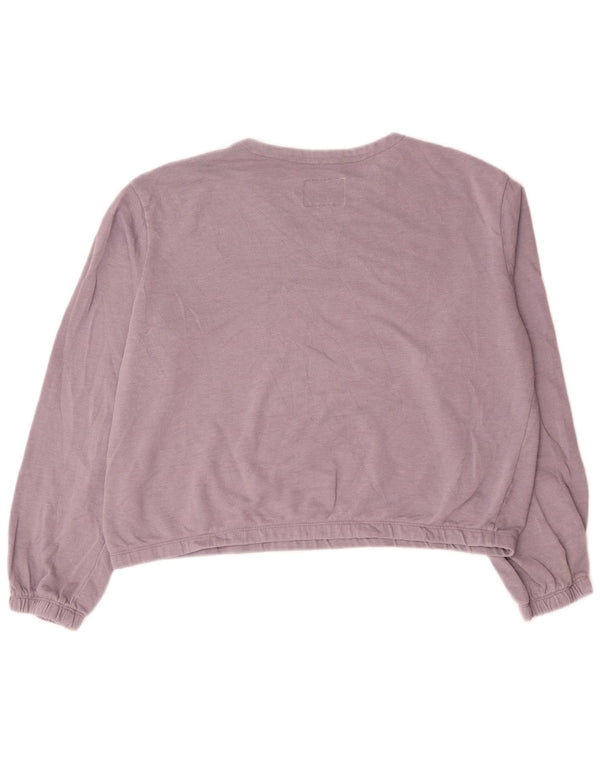 Champion feminino oversized moletom jumper UK 18 XL algodão roxo