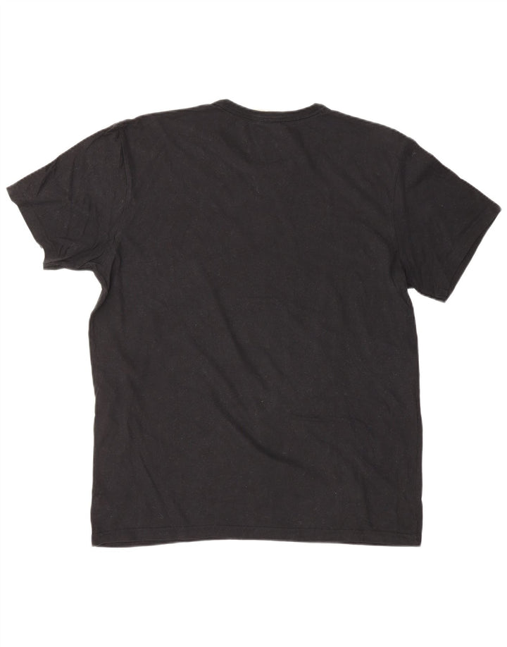 CALVIN KLEIN Camiseta masculina gráfica Top médio algodão preto