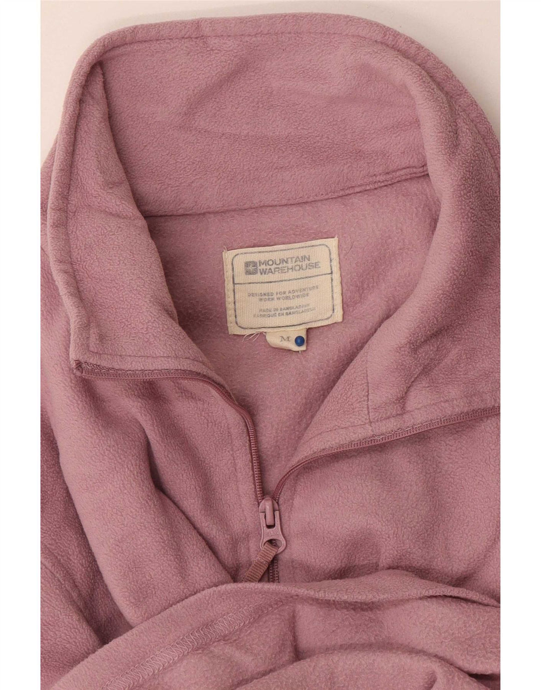 Suéter de lã feminino Mountain Warehouse com zíper e gola UK 14 rosa médio