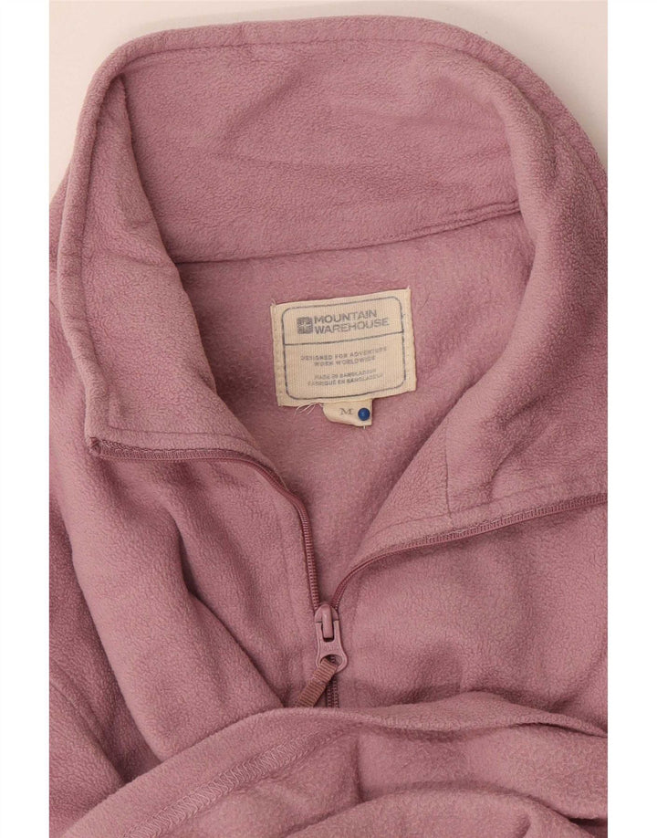 Suéter de lã feminino Mountain Warehouse com zíper e gola UK 14 rosa médio