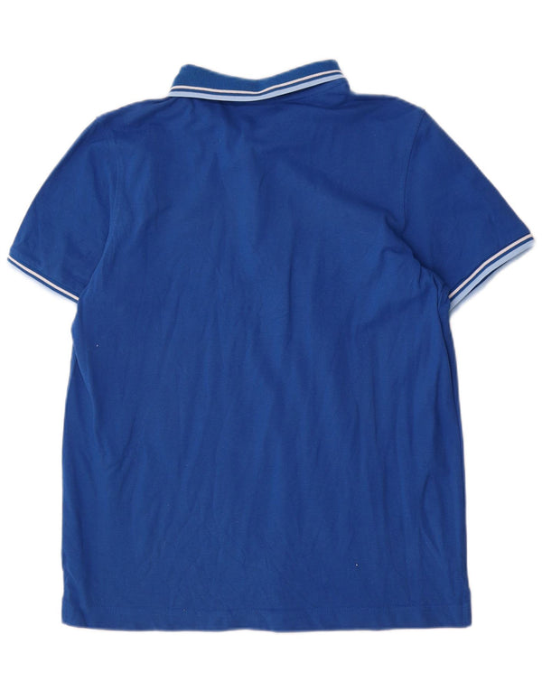 Camisa polo masculina Lotto grande algodão listrado azul