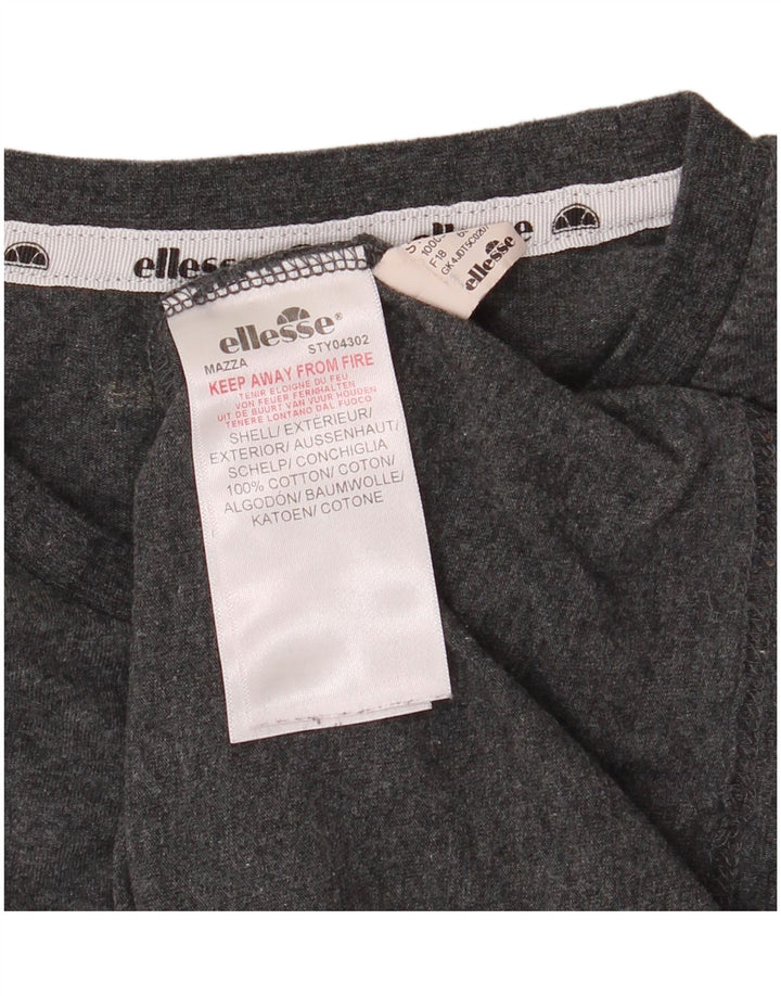 Camiseta masculina gráfica ELLESSE algodão cinza médio