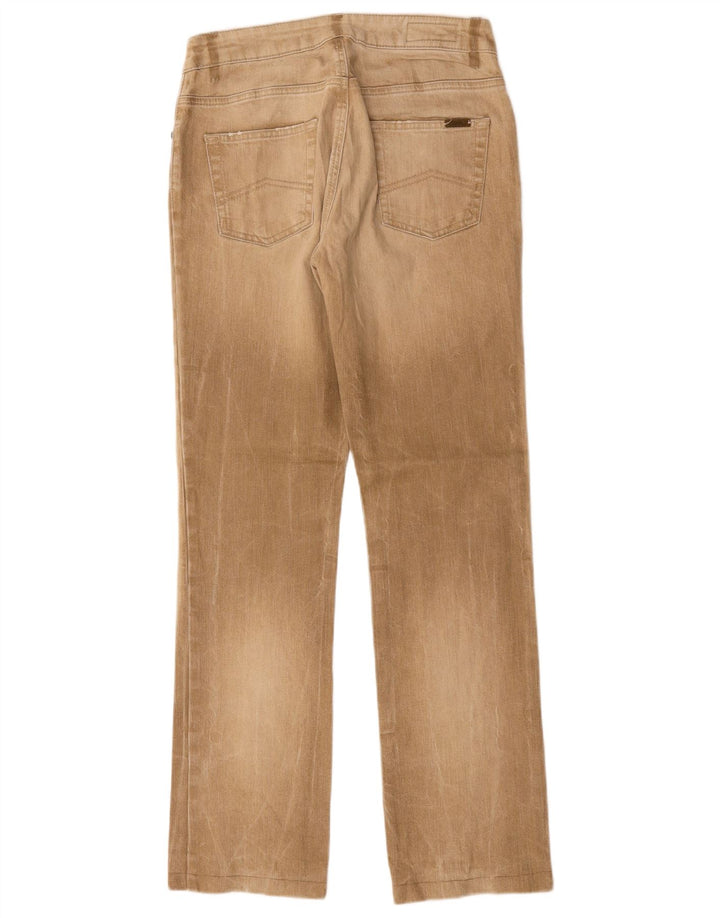 Jeans retos femininos Marlboro Classics W29 L30 algodão bege