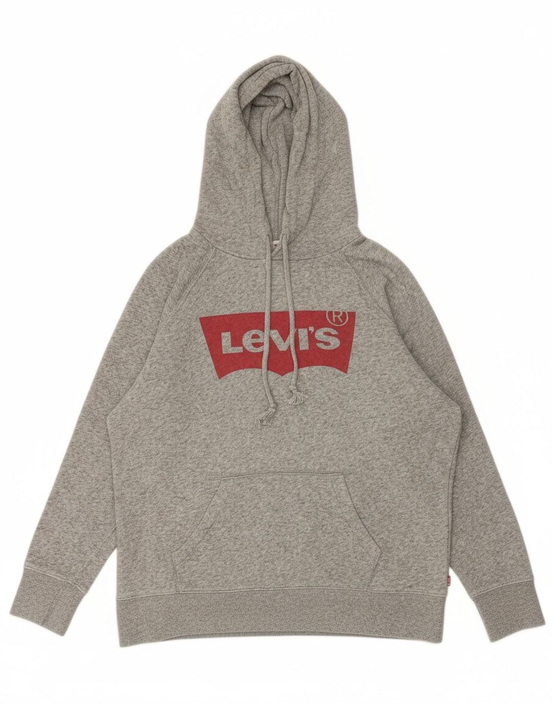 Suéter com capuz oversized feminino LEVI'S UK 6 XS algodão manchado cinza