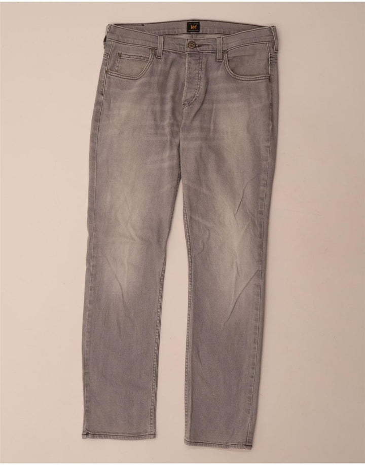 LEE Masculino Powell Slim Jeans W33 L32 Cinza Algodão