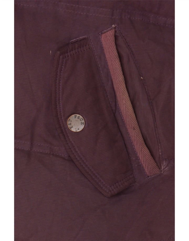 Poliéster roxo pequeno acolchoado encapuçado Reino Unido 8 de Gilet das mulheres gordas da cara