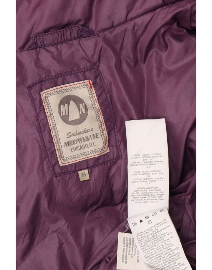 Colete acolchoado feminino MURPHY & NYE UK 14 nylon roxo médio