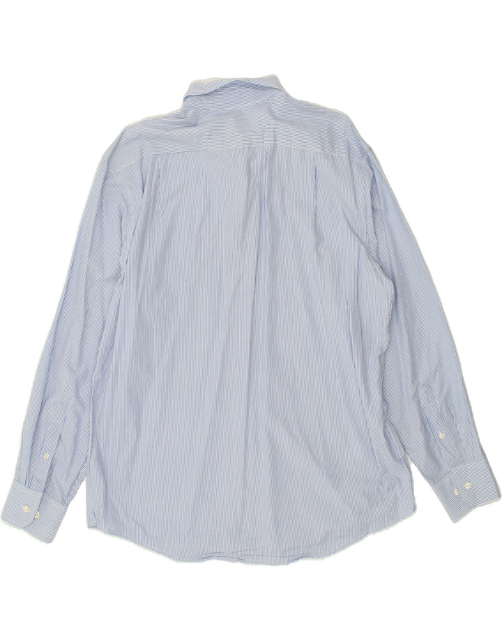 IZOD Mens Shirt Large Blue Pinstripe Cotton Vintage Izod and Second-Hand Izod from Messina Hembry 