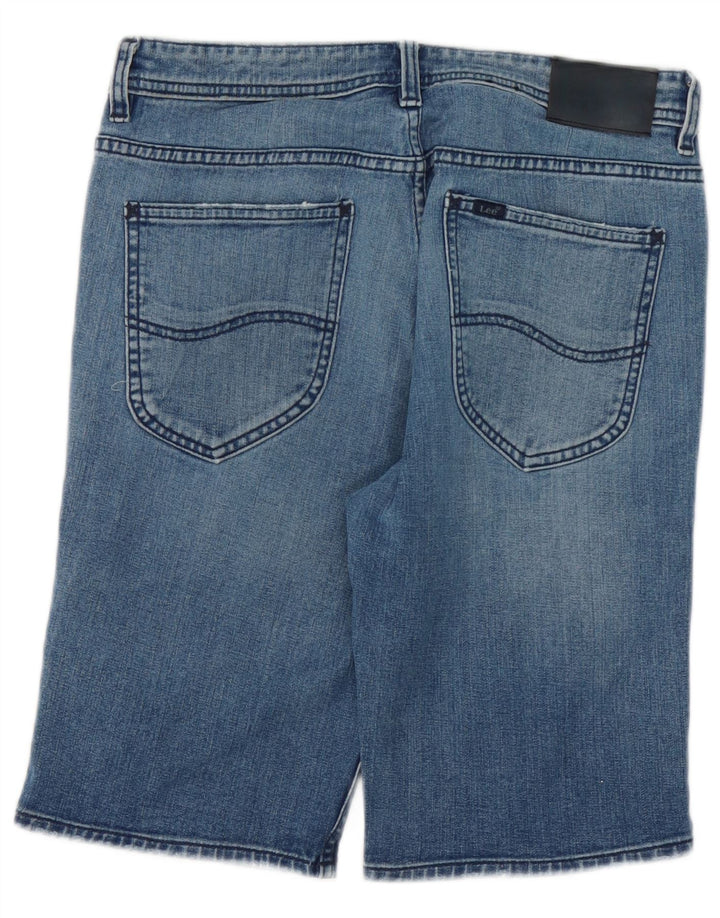 Shorts jeans masculino Lee desgastado W32 algodão azul médio