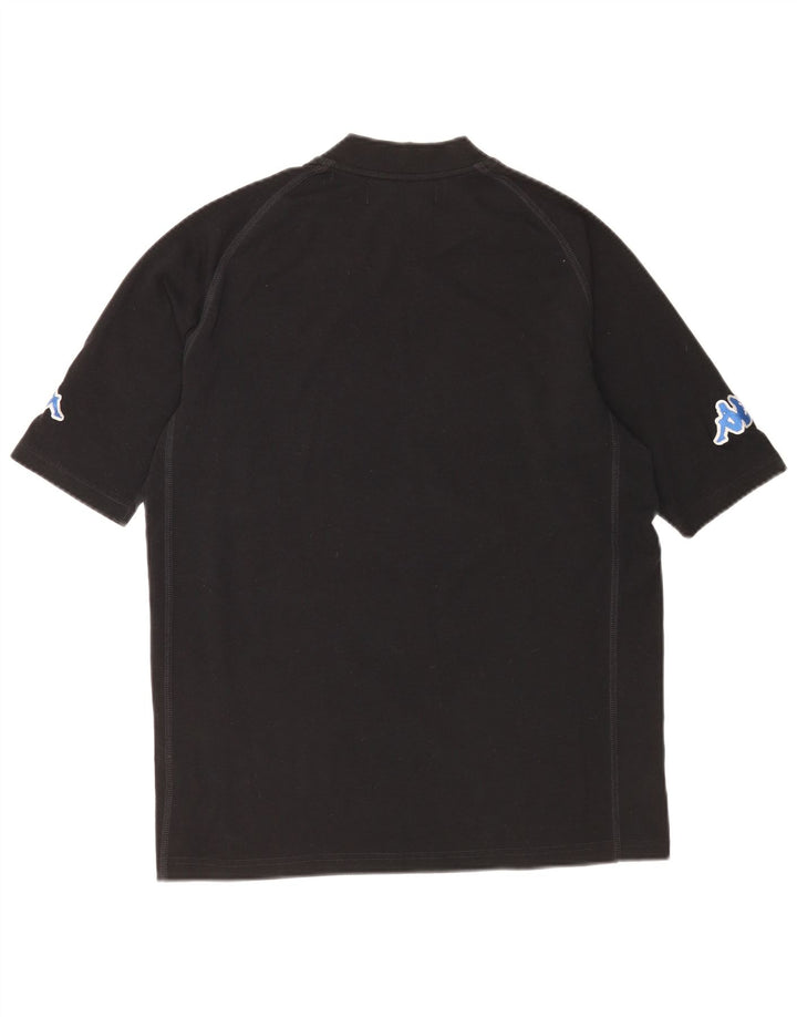 Camiseta Kappa masculina gráfica grande poliéster preto