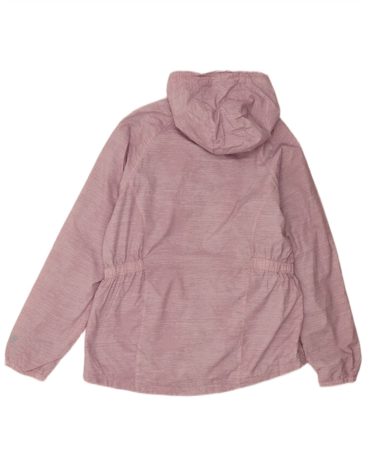 Jaqueta de chuva com capuz feminino New Balance UK 18 XL rosa poliéster