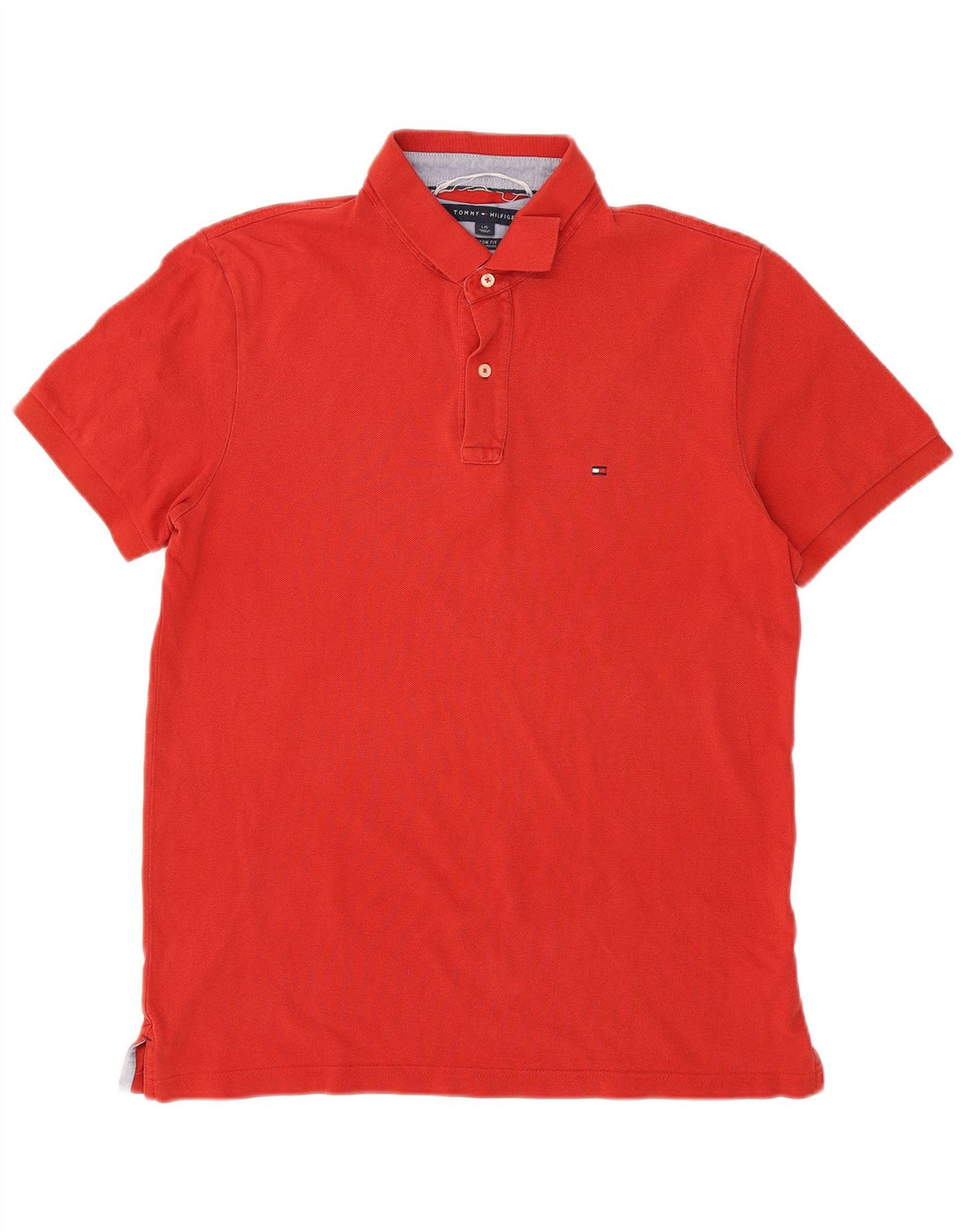 Camisa polo masculina TOMMY HILFIGER Custom Fit grande vermelha