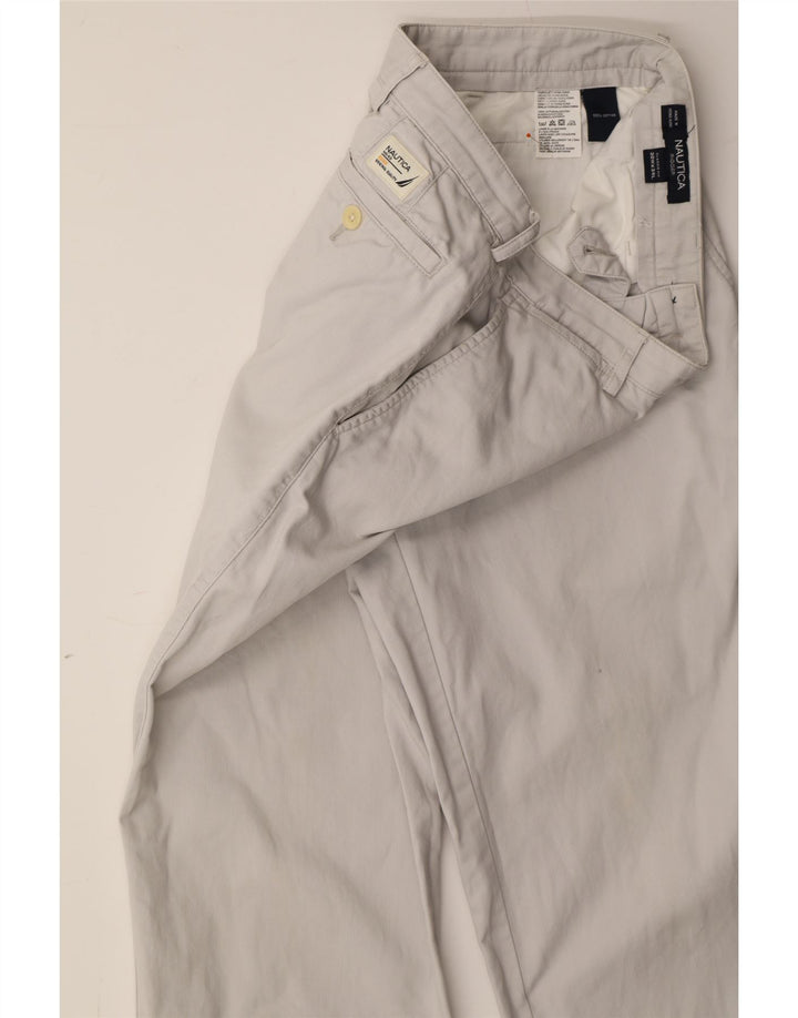 NAUTICA Womens Rigger Slim Chino Trousers W32 L33  White Cotton Vintage Nautica and Second-Hand Nautica from Messina Hembry 