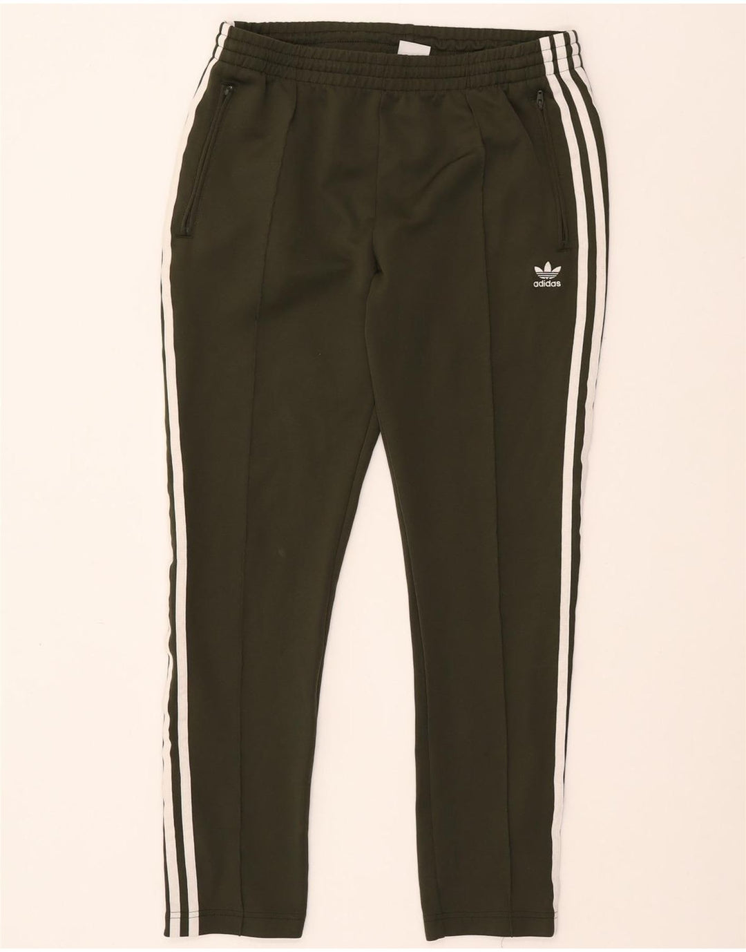 Calça de treino feminina ADIDAS UK 14 médio cáqui poliéster