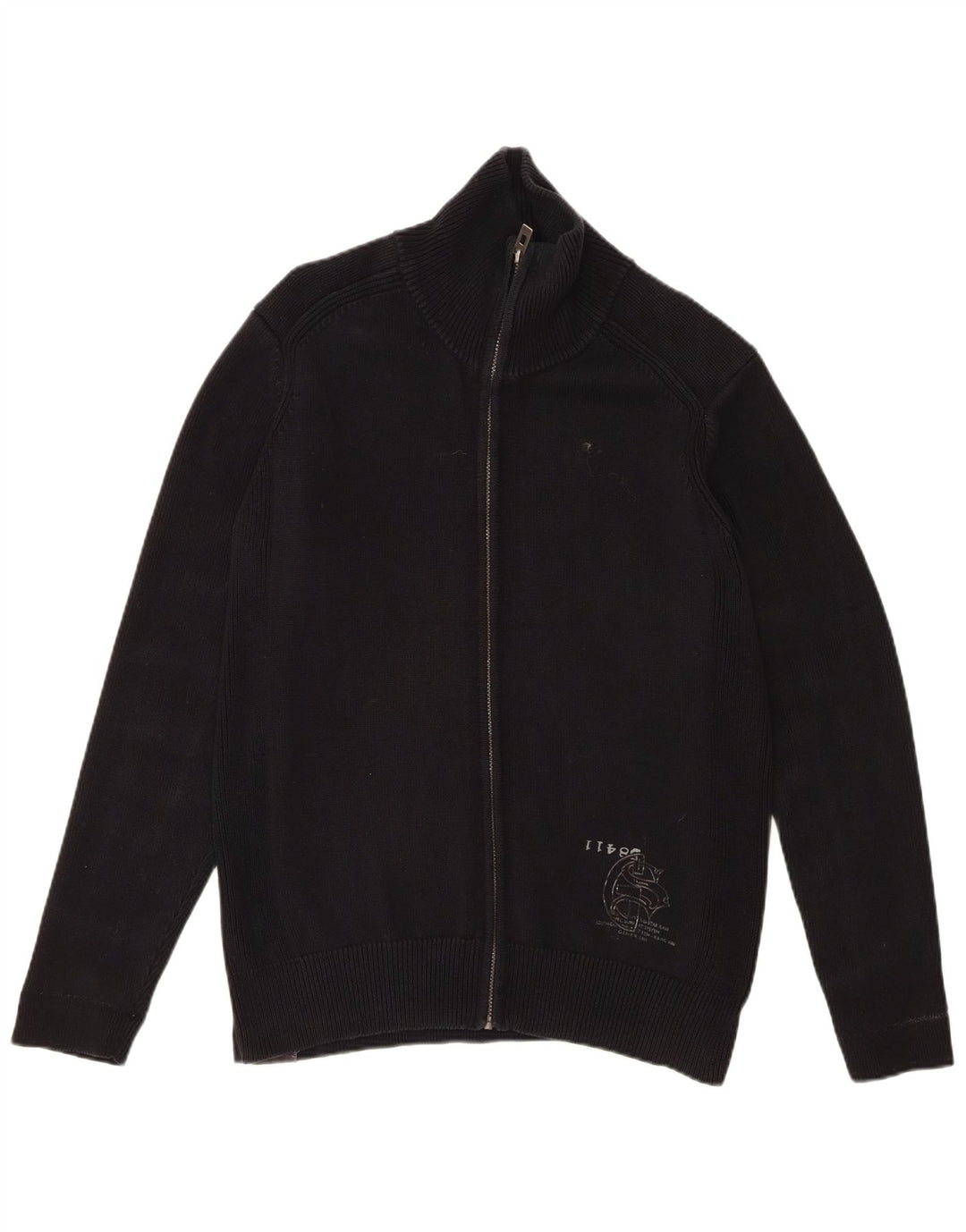Suéter cardigã gráfico masculino G-STAR XL algodão preto
